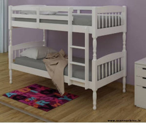White Bunk Bed With Two Mattresses