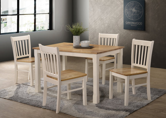 Bolton Cream & Oak Dining Set